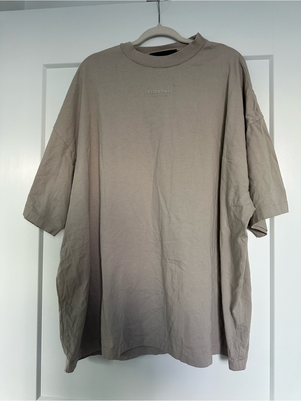 Essentials Men's Oversized Tee in Taupe Beige